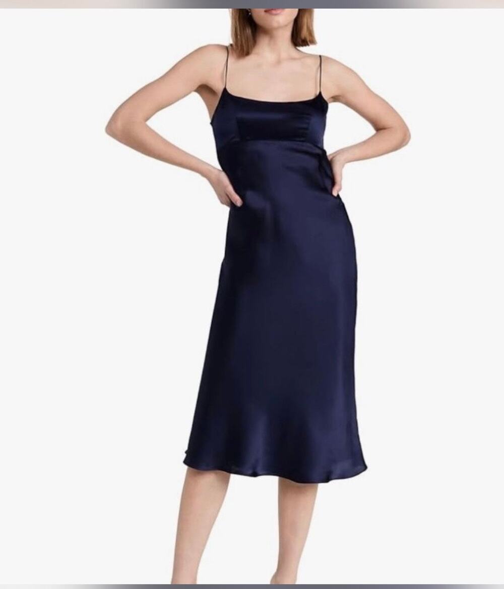 Amanda Uprichard Blue Slip Dress – Minimal & Chic Small